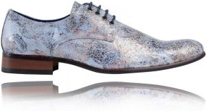 Lureaux Sandy Blue Handgemaakte Nette Schoenen Voor Heren