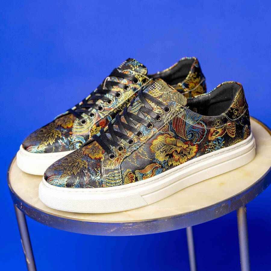 Lureaux Shiny Shadow Sneakers Handgemaakte Nette Schoenen Voor Heren
