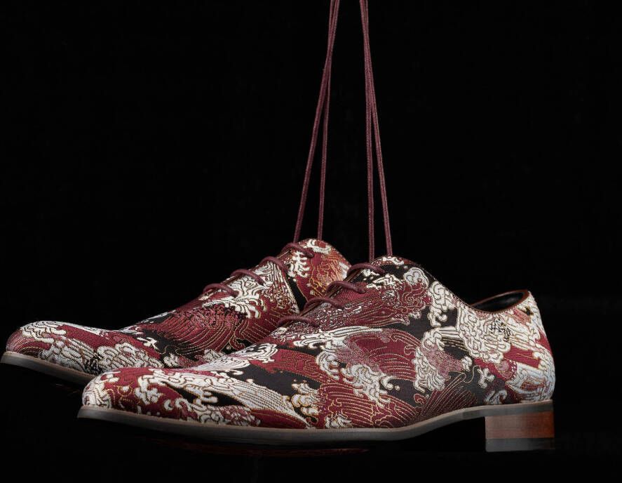 Lureaux Silent Red Tsunami Handgemaakte Nette Schoenen Voor Heren
