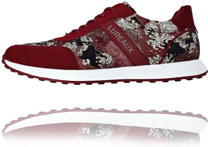 Lureaux Silent Red Tsunami Runners Handgemaakte Nette Schoenen Voor Heren