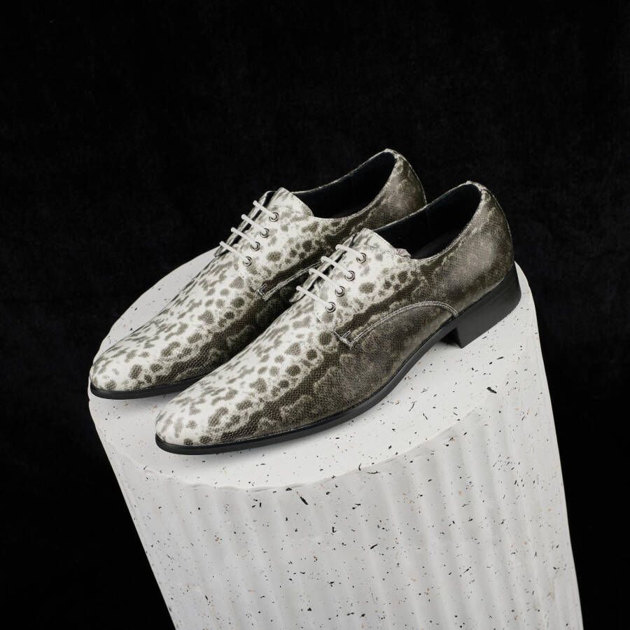Lureaux Snow Leopard Handgemaakte Nette Schoenen Voor Heren