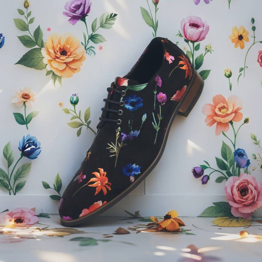 Lureaux Velour Flora Handgemaakte Nette Schoenen Voor Heren