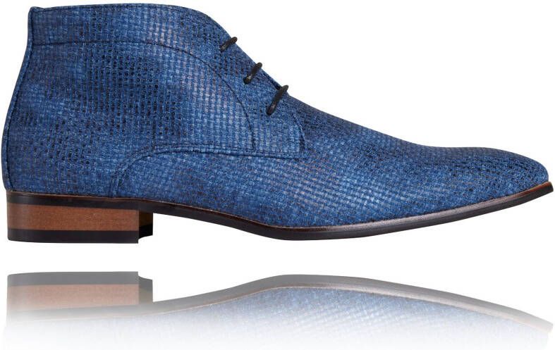 Lureaux Woven Aqua High Handgemaakte Nette Schoenen Voor Heren