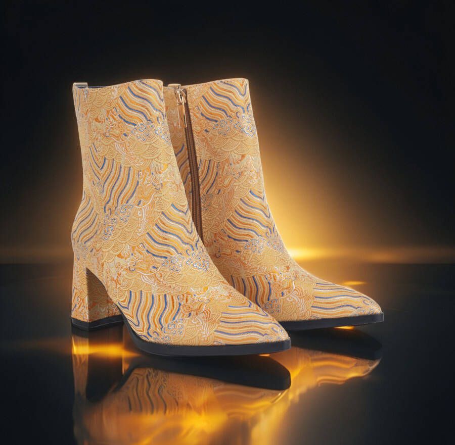 Lureaux Yellow Parade Boot Handgemaakte Nette Schoenen Voor Heren