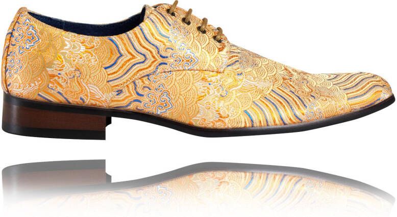 Lureaux Yellow Parade Kleurrijke Schoenen Voor Heren Veterschoenen Met Print