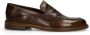 Black Label Heren Bruine leren Loafers - Thumbnail 2