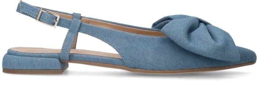 Manfield Denim slingbacks met strik