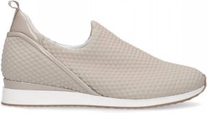 Manfield Beige loafers met meshdetails