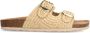 Manfield Dames Beige raffia slippers - Thumbnail 3