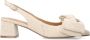 Manfield Dames Beige slingbacks met strik - Thumbnail 3