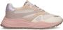 Manfield Dames Beige sneakers met mesh en suède details - Thumbnail 2