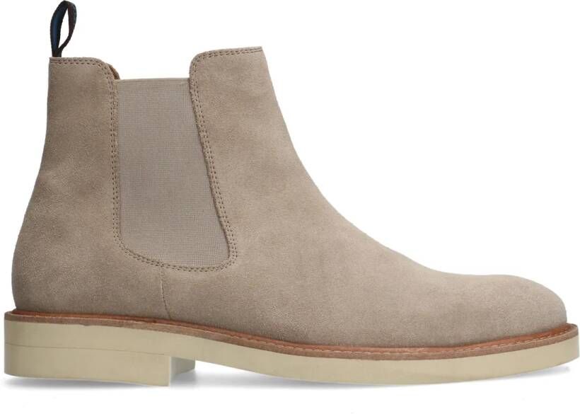 Manfield Beige suède chelsea boots