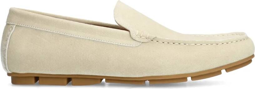Manfield Beige suède loafer