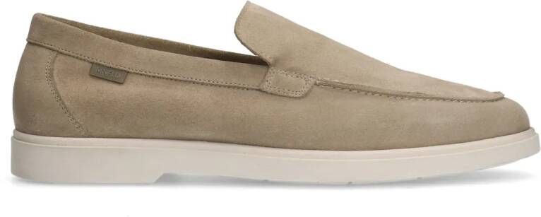 Manfield Beige suède loafers
