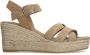 Manfield Dames Beige suède sleehakken - Thumbnail 3