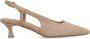 Manfield Dames PRE ORDER Beige suède slingback pumps - Thumbnail 3