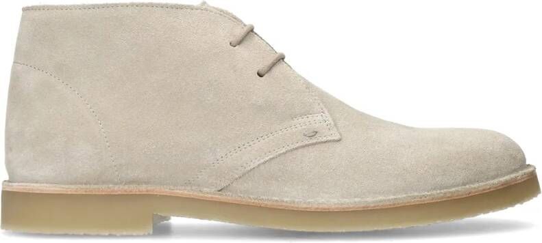 Manfield Heren Beige suède veterboots