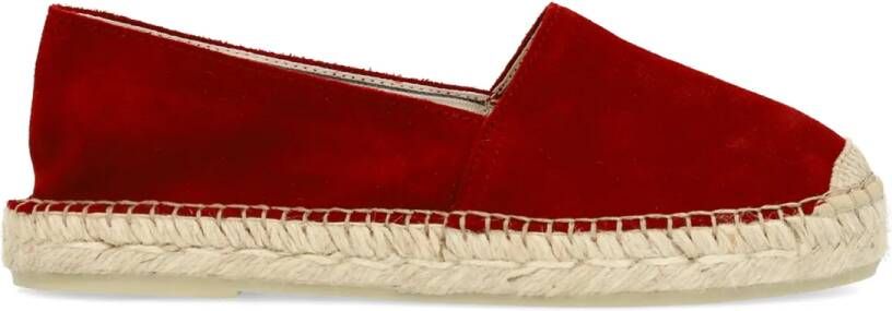 Manfield Bordeaux rode suède espadrilles