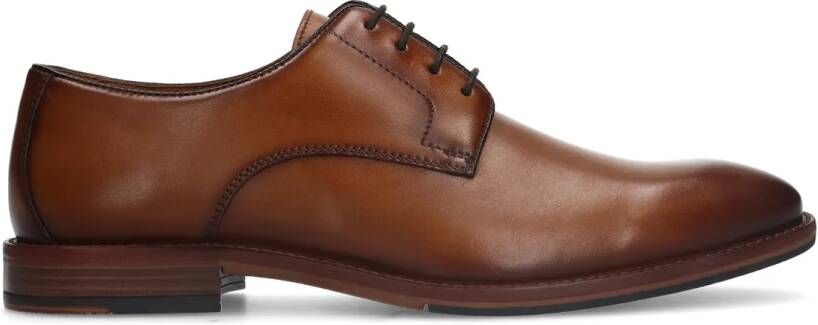 Manfield Cognac leren veterschoen