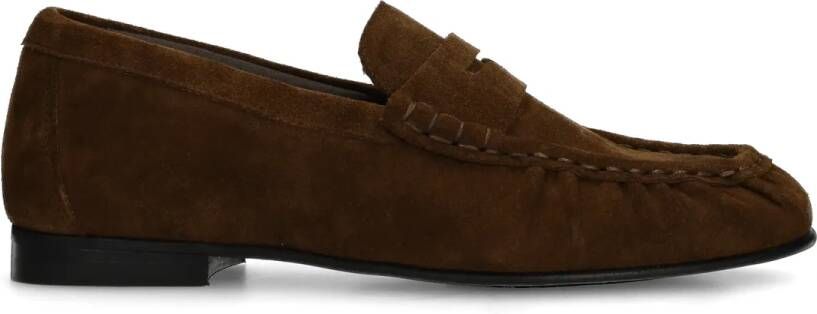 Manfield Dames Bruine suède loafers - Foto 2