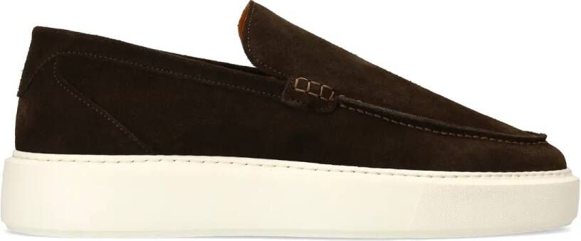 Manfield Heren Bruine suède loafers