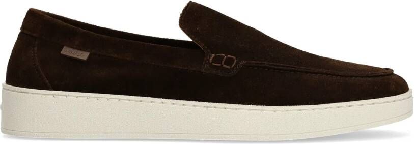 Manfield Heren Bruine suède loafers