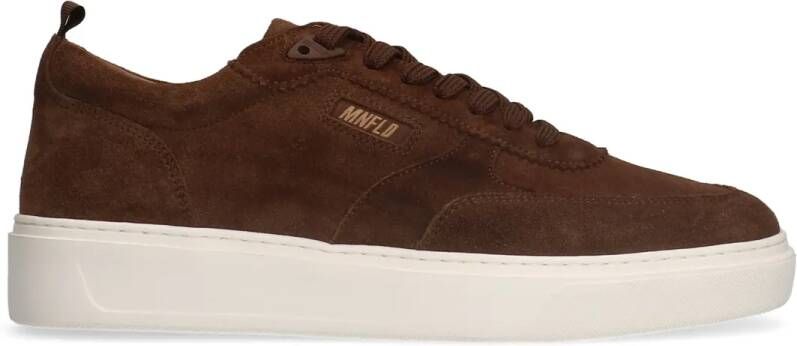 Manfield Bruine suède sneakers