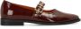 Manfield Dames Burgundy lakleren loafers - Thumbnail 3