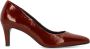 Manfield Dames Burgundy lakleren pumps - Thumbnail 3