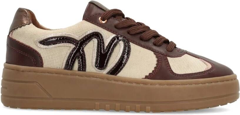 Manfield Dames Burgundy suède sneakers - Foto 2