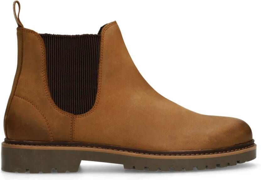 Manfield Heren Cognac nubuck chelsea boots