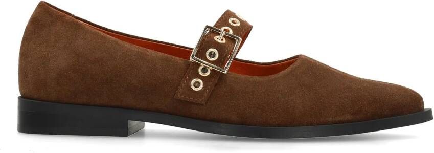 Manfield Cognac suède loafers