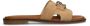 Manfield Dames Cognac suède slippers met chain - Thumbnail 3