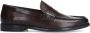 Manfield Heren Donkerbruine leren loafers - Thumbnail 3