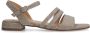 Manfield Dames Gouden glitter sandalen - Thumbnail 3