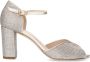 Manfield Dames Gouden glitter sandalen met hak - Thumbnail 3