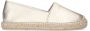 Manfield Dames Goudkleurige leren espadrilles - Thumbnail 2