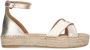 No Stress Dames Gouden metallic sandalen met touwzool - Thumbnail 2