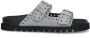 Manfield Dames Grijze suède slippers met studs - Thumbnail 3