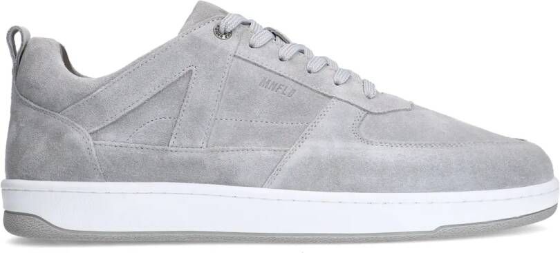 Manfield Grijze suède sneakers