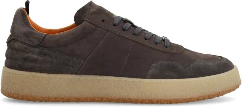 Manfield Heren Grijze suède sneakers