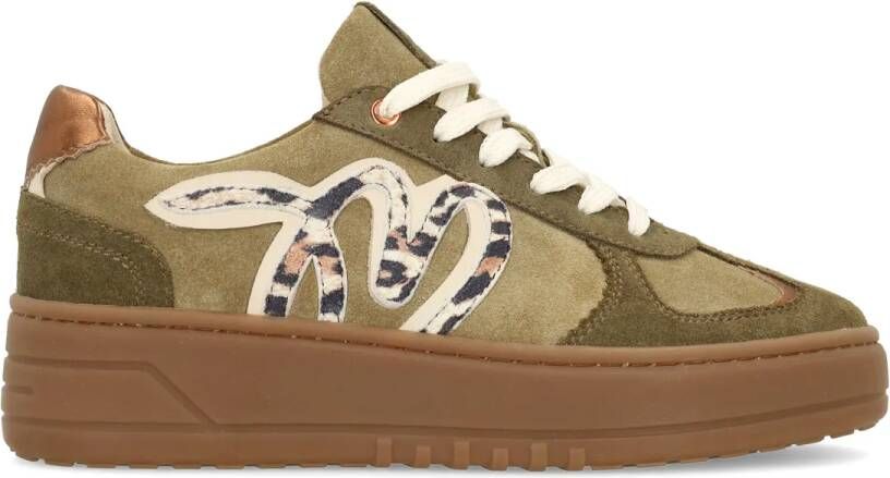 Manfield Dames Groene suède sneakers - Foto 2