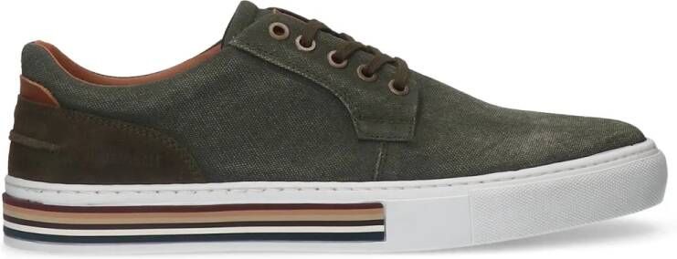 Manfield Khaki canvas sneakers