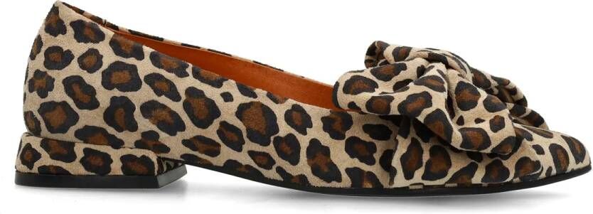 Manfield Leopard suède loafers