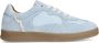 Manfield Dames Lichtblauwe suède sneakers - Thumbnail 2