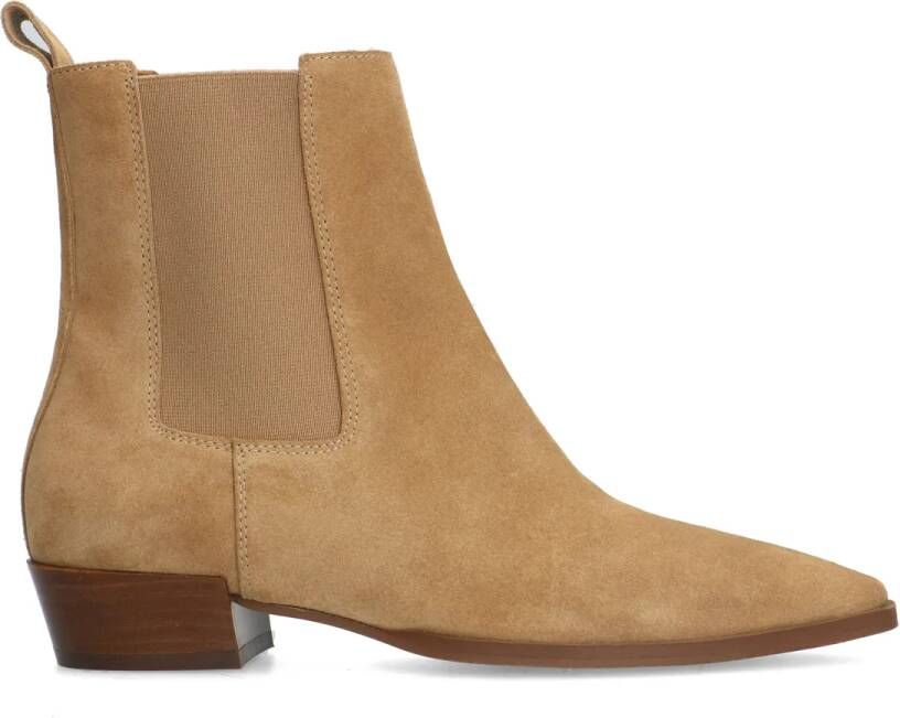 Manfield Dames Beige suède chelsea boots - Foto 2