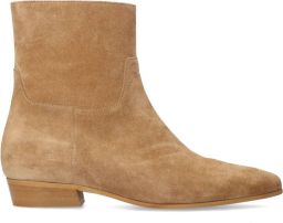 Manfield Beige suède chelsea boots