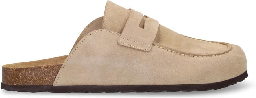 Manfield Heren Beige suède clogs - Foto 2