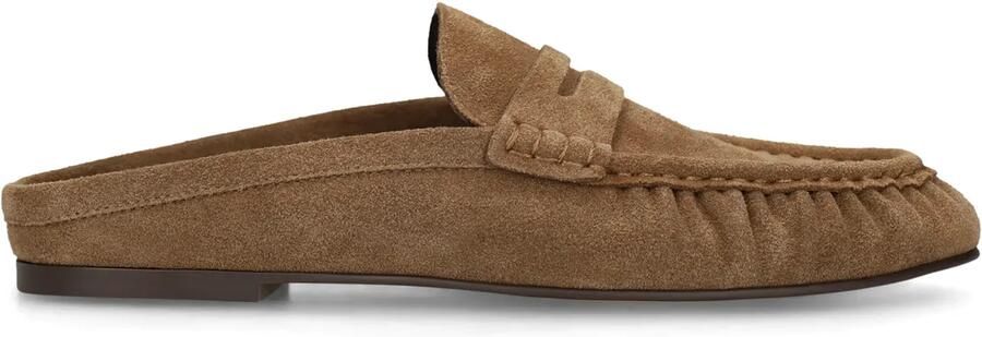 Manfield Beige suède muiltjes