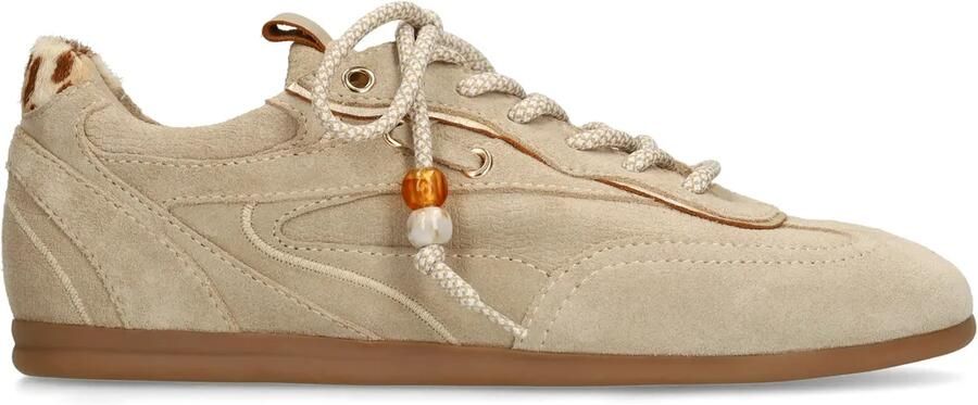 Manfield Dames Beige suède sneakers